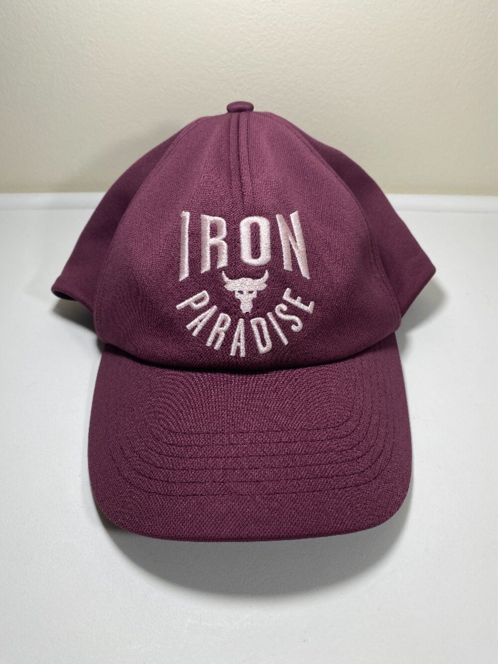 Under Armour Women's Project Rock Iron Paradise Cap Maroon Hat Dwayne Johnson